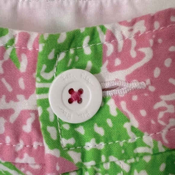 Lilly Pulitzer The Walsh Short Limeade Cheat Ya Green Pink Summer Print Shorts 2 - Picture 3 of 14